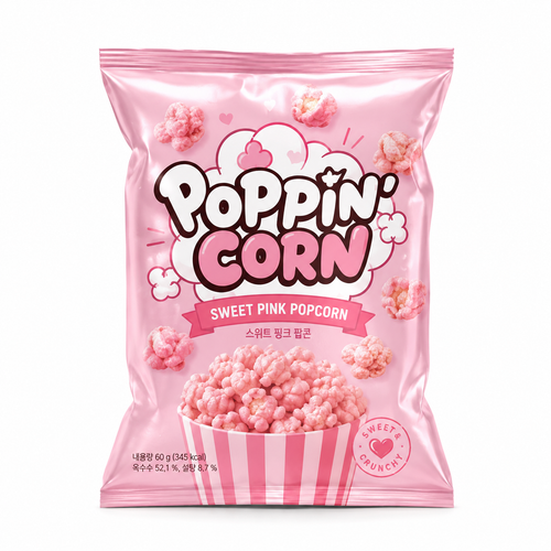 POPPIN' CORN Sweet Pink Popcorn package
